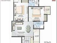 935 sq.ft. Floor Plan