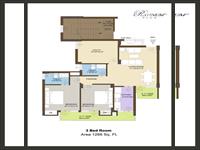3Bed Room Area 1266 Sq. Ft.