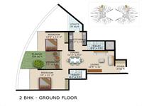 2BHK - Ground Floor Plan