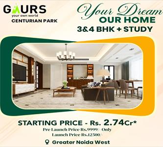 3BHK for sale in Gaur Aspire Centurian Park, Tech Zone 4, Greater Noida