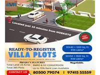 Land for sale in VR Royal Township, Hoskote, Bangalore