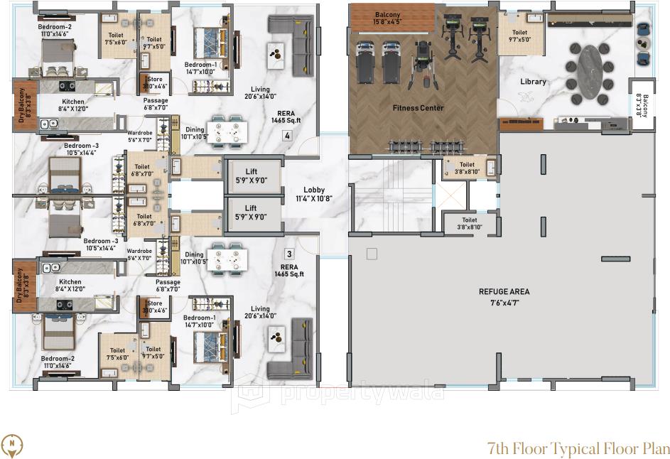 Typical Floor Plan B