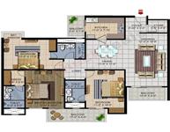 3BHK Type-A  Floor Plan