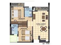 2BHK Floor Plan