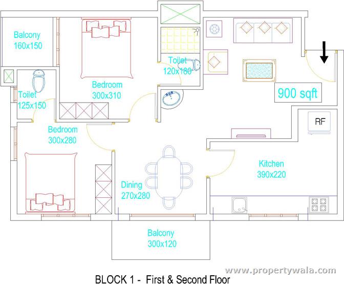 Block 1 2BHK first & Second floor