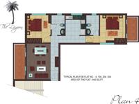 Floor Plan 4 - 940 Sq Ft