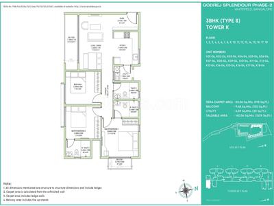 3BHK for sale in Godrej Splendour, Whitefield, Bangalore