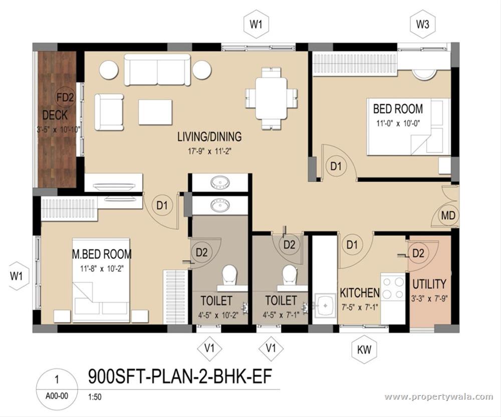 19 Delightful 2 Bhk House Plans JHMRad 19-delightful-2-bhk-house-plans-jhmrad