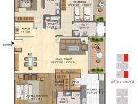 3 BHK Luxe East Unit