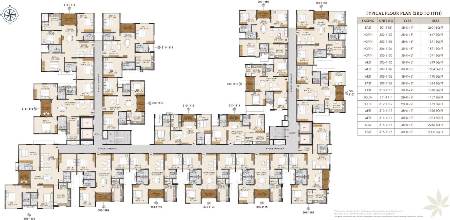 Typical Floor Plan E