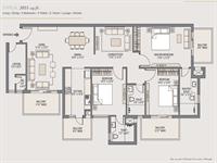 Typical Floor Plan-3 BHK 2025 Sq. Ft.