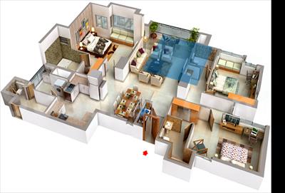 3BHK for sale in The Presidential Tower, Yeshwanthpur, Bangalore