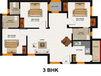 3 BHK Floor Plan