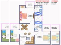 Floor Plan-A 860 Sq Ft