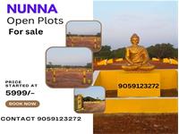Low Cost Residential Plots for sale Near Vijayawada at Nunna Area Between just 8km Sq Yard Only 499