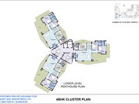 4 BHK Lower Penthouse Cluster Plan