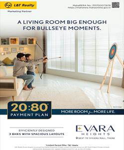 3BHK for sale in L&T Evara Heights, Majiwada, Thane