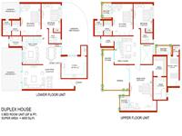 5 Bedroom Unit (GF - FF) Area : 4600 sq.ft.
