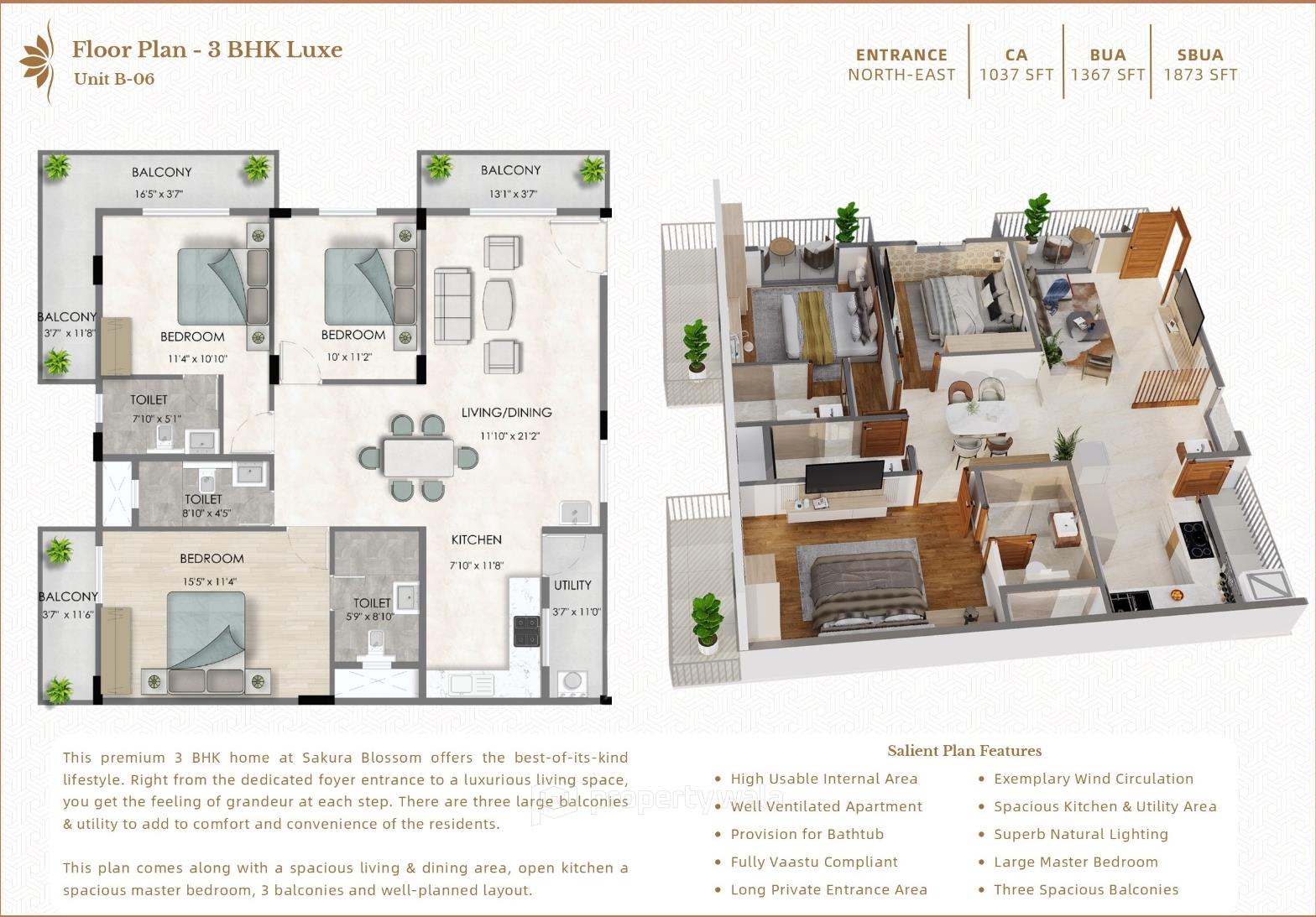 3 BHK SIZE