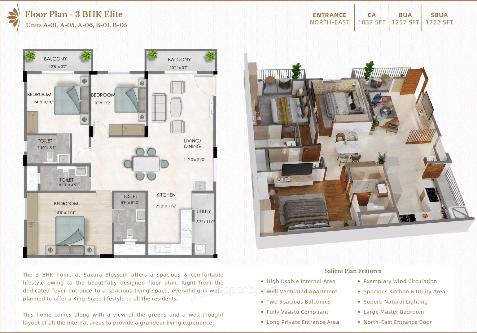 3 BHK SIZE