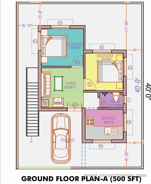 800 Square Foot Apartment Floor Plan