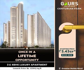 3BHK for sale in Gaur Aspire Centurian Park, Sector 12, Greater Noida