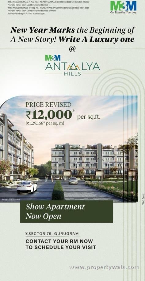 2 Bedroom Independent House for sale in M3M Antalya Hills, Arawali Hills, Gurgaon