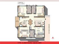 East Facing 1535 Sft, 3BHK