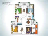 3 BHK (Small) - 1315 sq.ft.